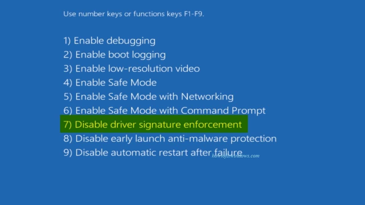 Disable driver signature enforcement on Windows 10