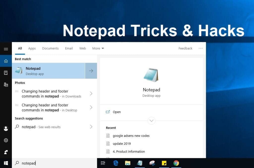 cool notepad tricks and hacks for Windows 10