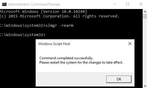 Command to remove Windows licence