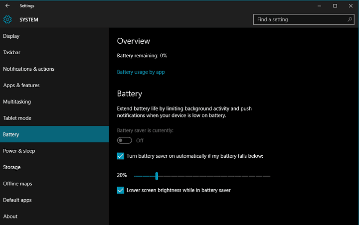 enable Battery Saver Mode Windows 10