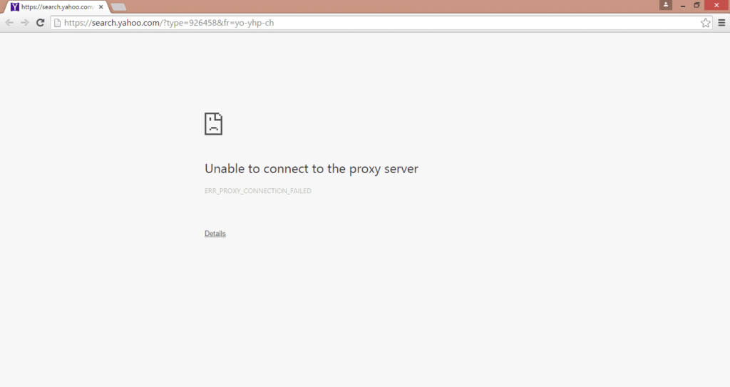 proxy server is not responding windows 10