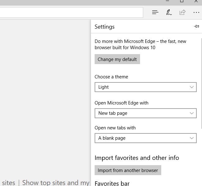 Set Edge Browser to Open With a Blank Page