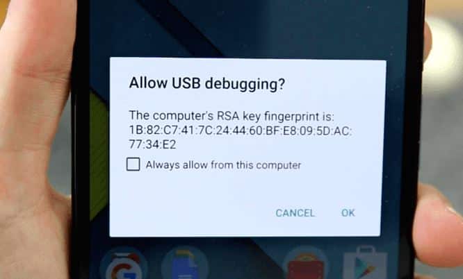 Turn on USB Debugging