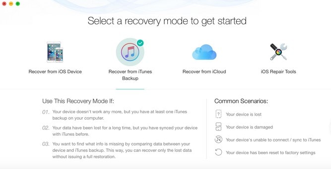 Recover From iTunes Backup
