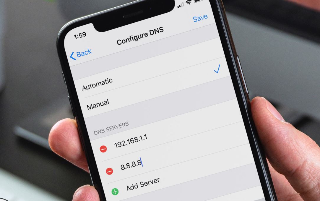 Switch to Google DNS iPhone