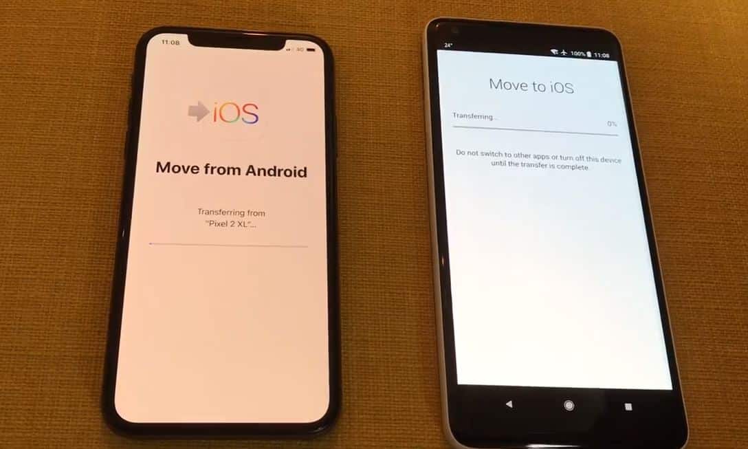 Transfer from Android to iOS