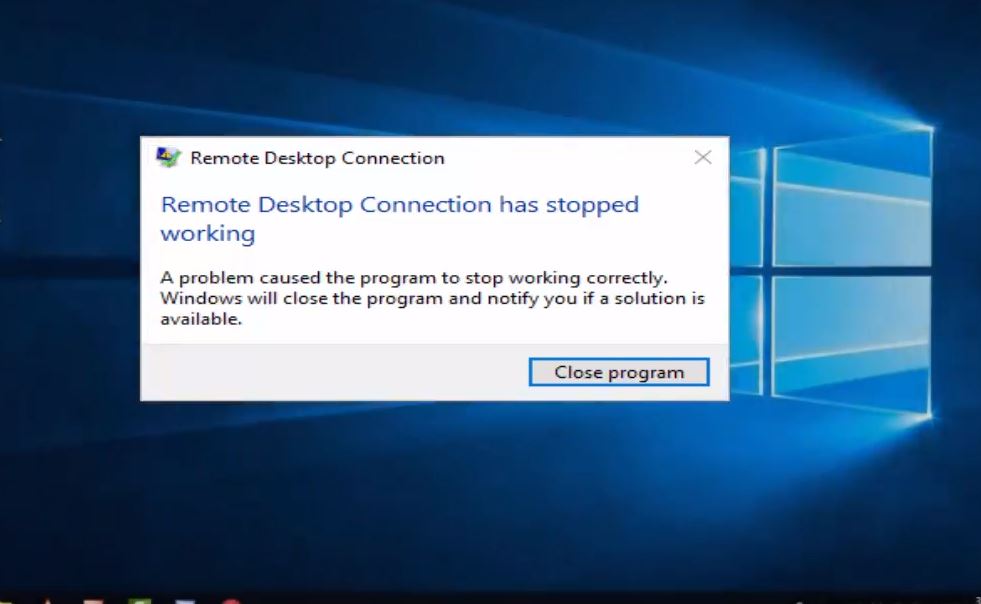 Remote desktop not working windows 10