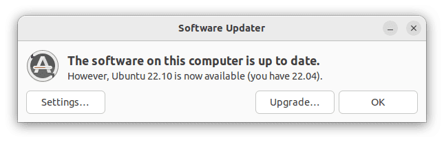 Ubuntu update 22.10