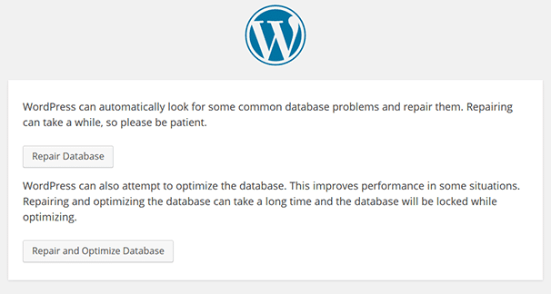 WordPress Database Repair