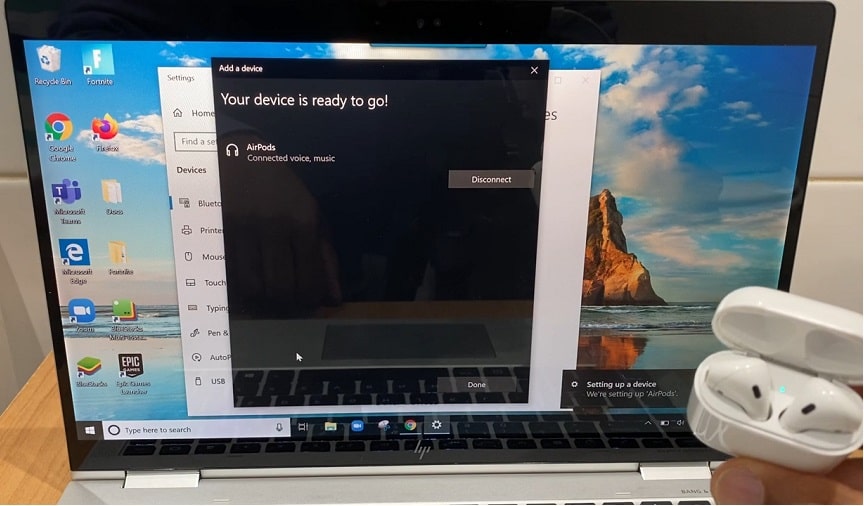 connect AirPods to windows 10