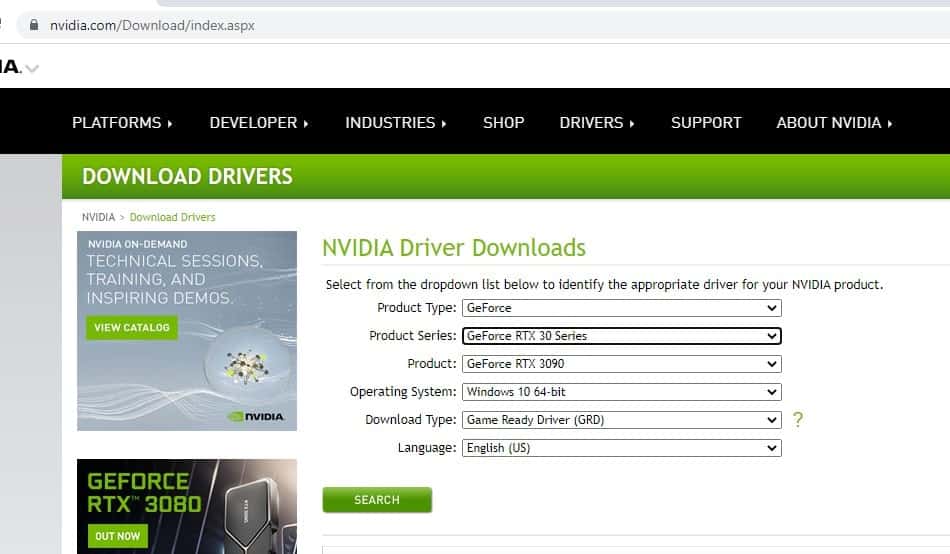 Download NVIDIA Graphics driver