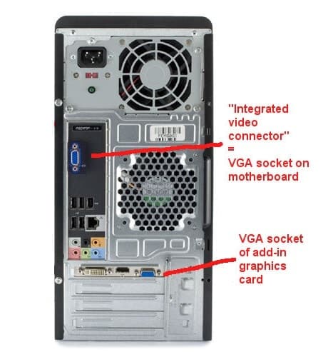Graphics card VGA port