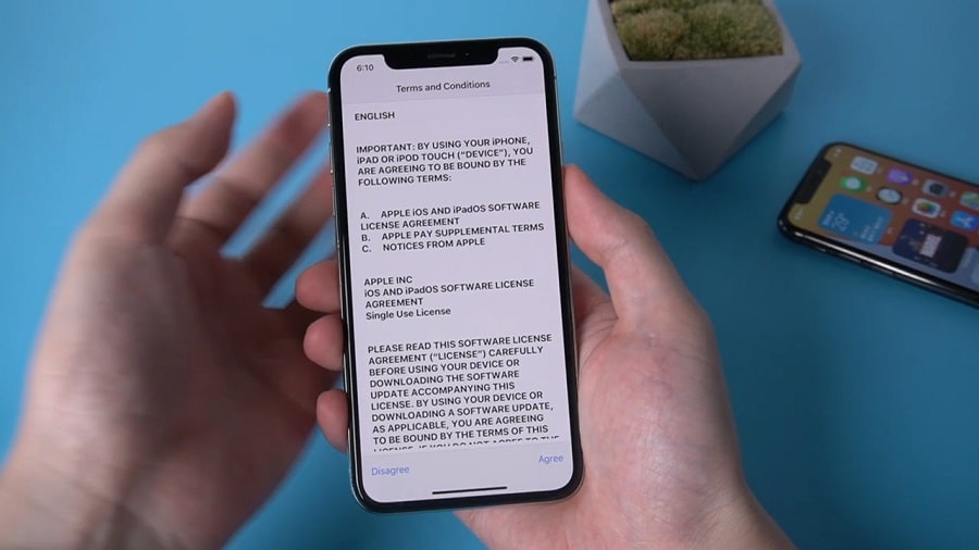 iOS Update Stuck on Terms and Conditions