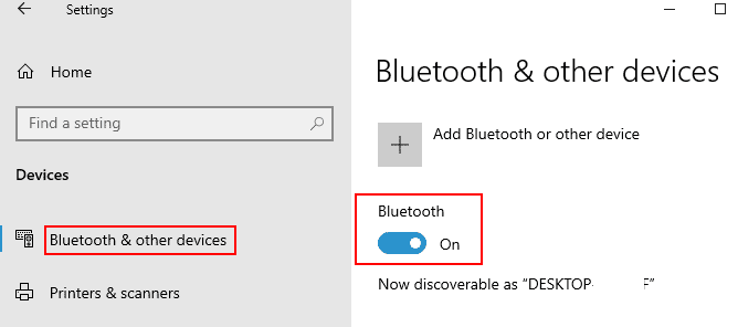 Turn on Bluetooth