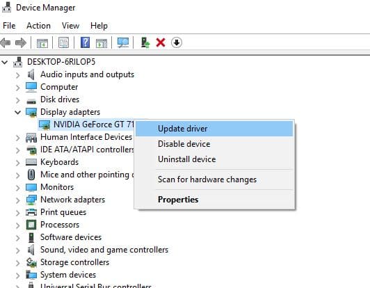 update NVIDIA graphic Driver