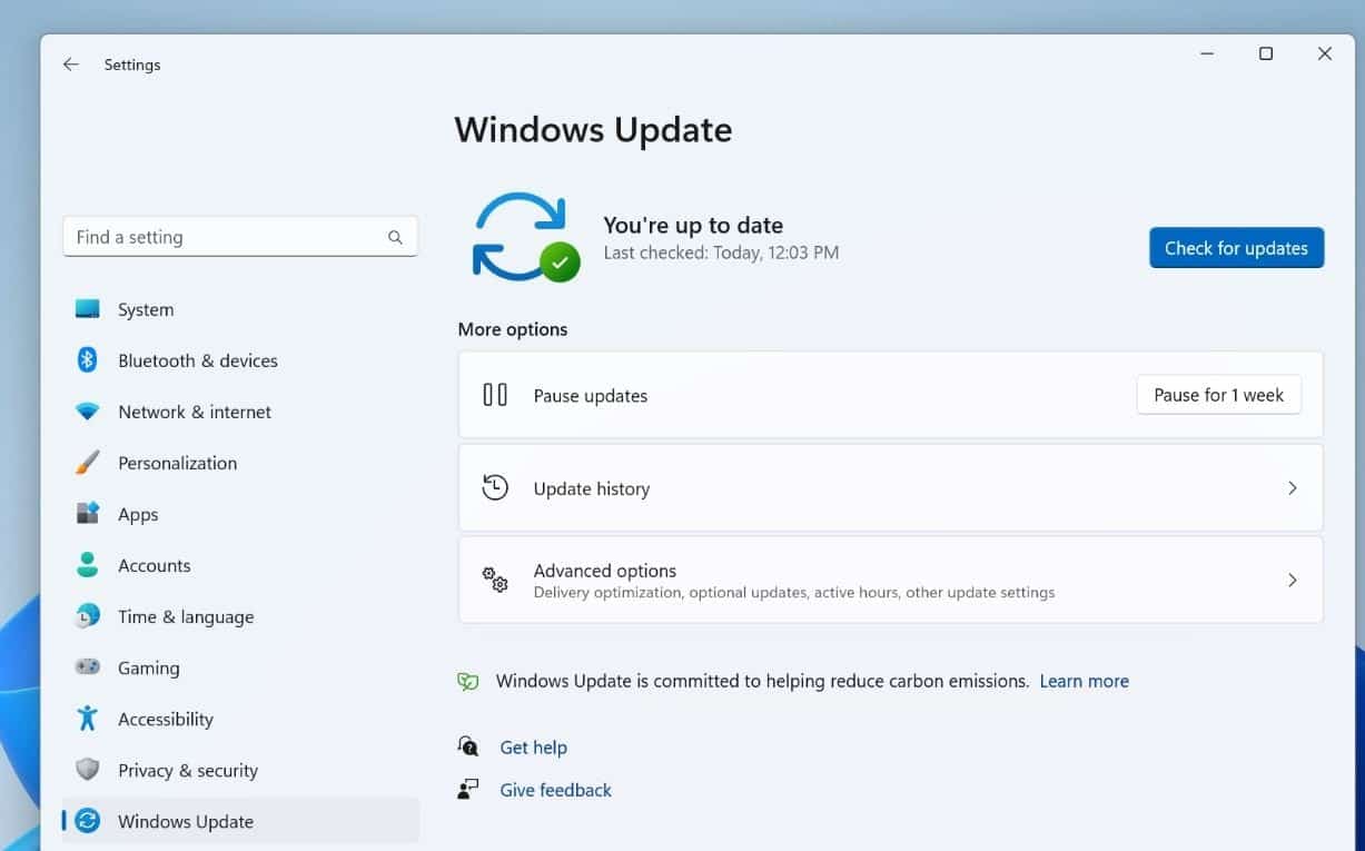 Install windows 11 update