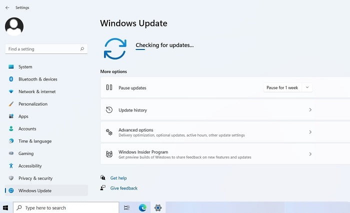 check for windows 11 update